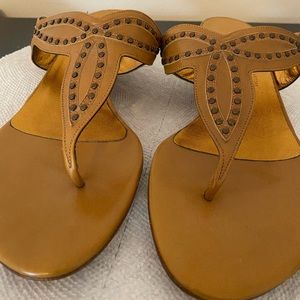 New Brown/Gold Salvatore Ferragamo sandals.